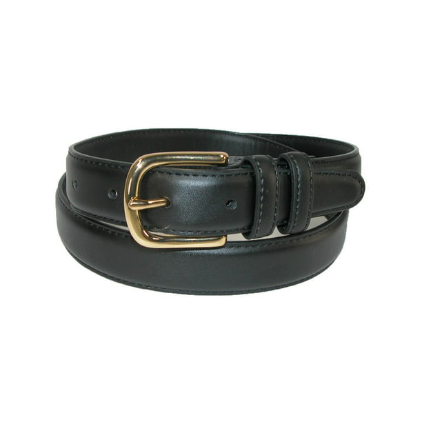 3/4 Womens Gold Buckle with Tri-color Keeper on Quality Croc Embossed Belt Strap 